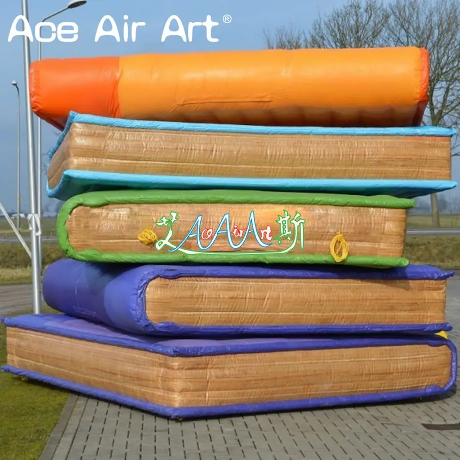 Modelo de libro inflable con ventilador para ferias comerciales/publicidad/decoración hecha por Ace Air Art