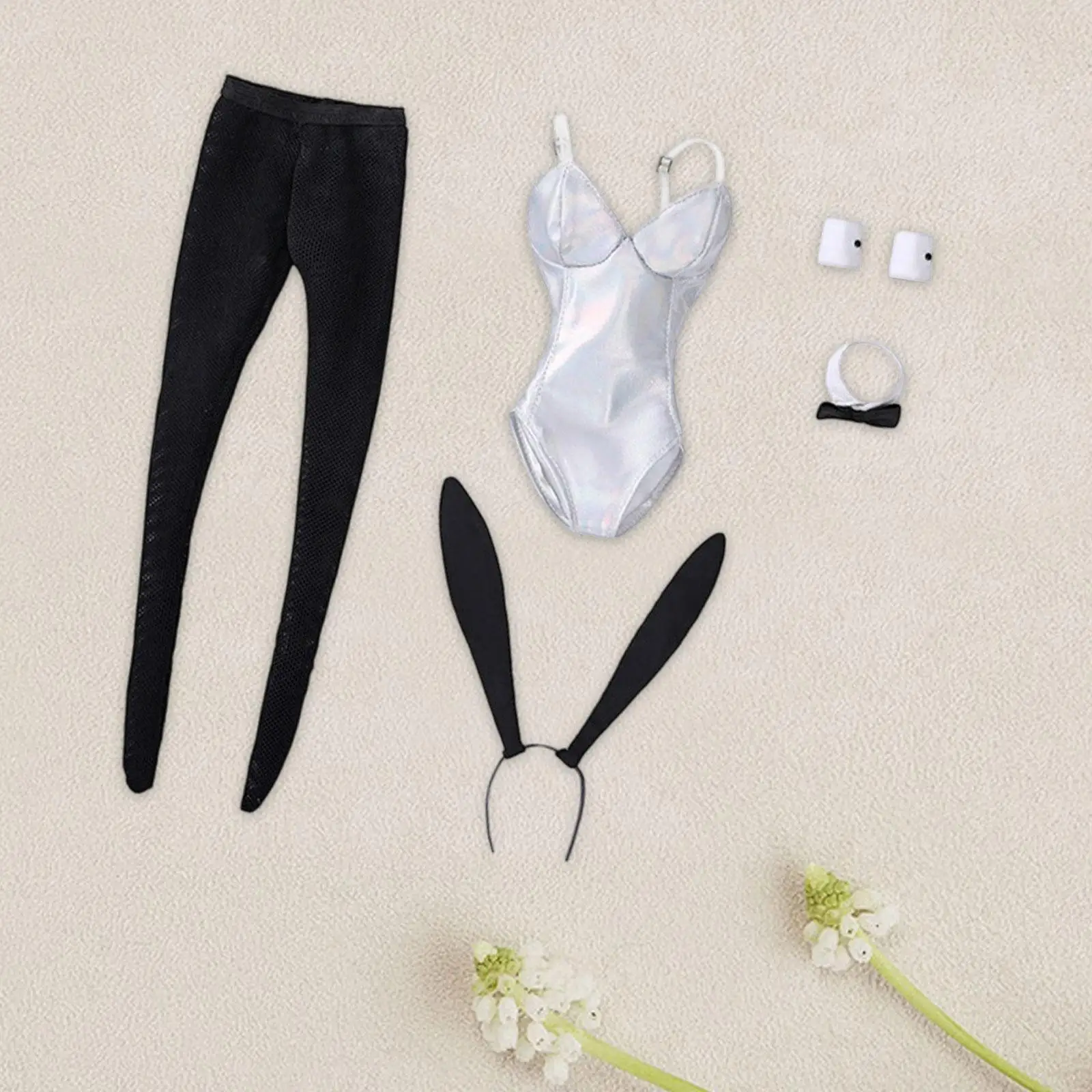 

1:6 Scale Miniature Bunny Girl Costume Tights Stockings Set Stylish Bodysuits