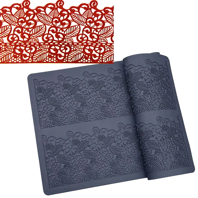 Small Check Shape Silicone Cake Fondant Decorating Tools, Silicone Laces Mold, Silicone Cake Baking Mat