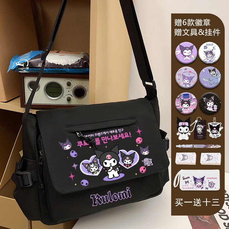 2025 new Sanrio Kawai Coulomi bag travel single shoulder bag fashion school canvas messenger bag for young students