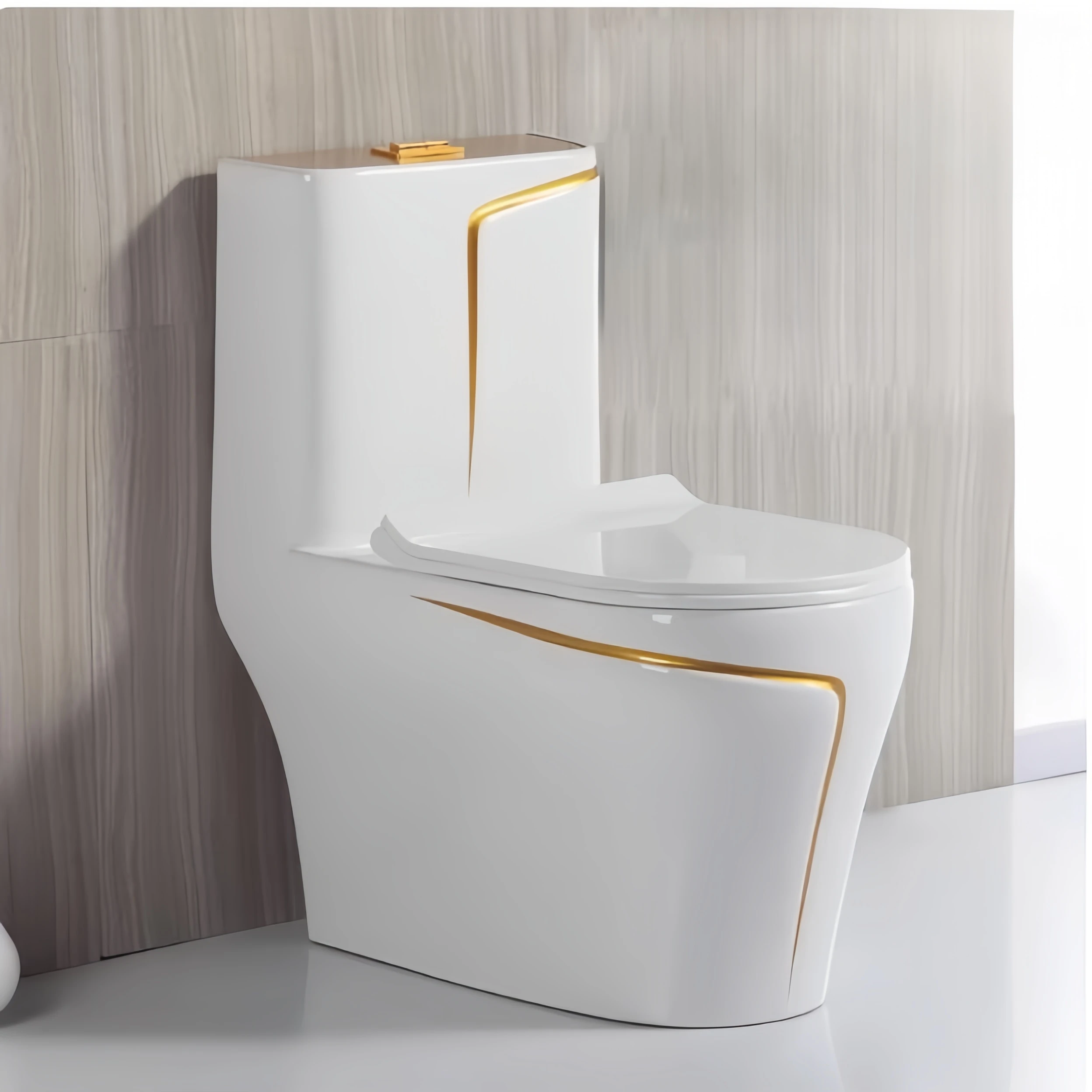 

Современный цельный керамический унитаз с двойным смывом, дизайн S-образной растворы для ванной комнаты