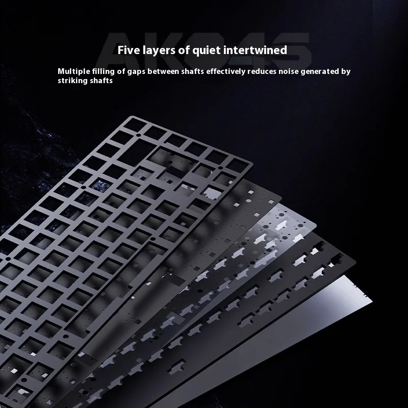 Black Knight AKP846 Mechanical Keyboard with Wired Screen Programming Custom Driver QMK Open Source 10.1-inch Color Screen