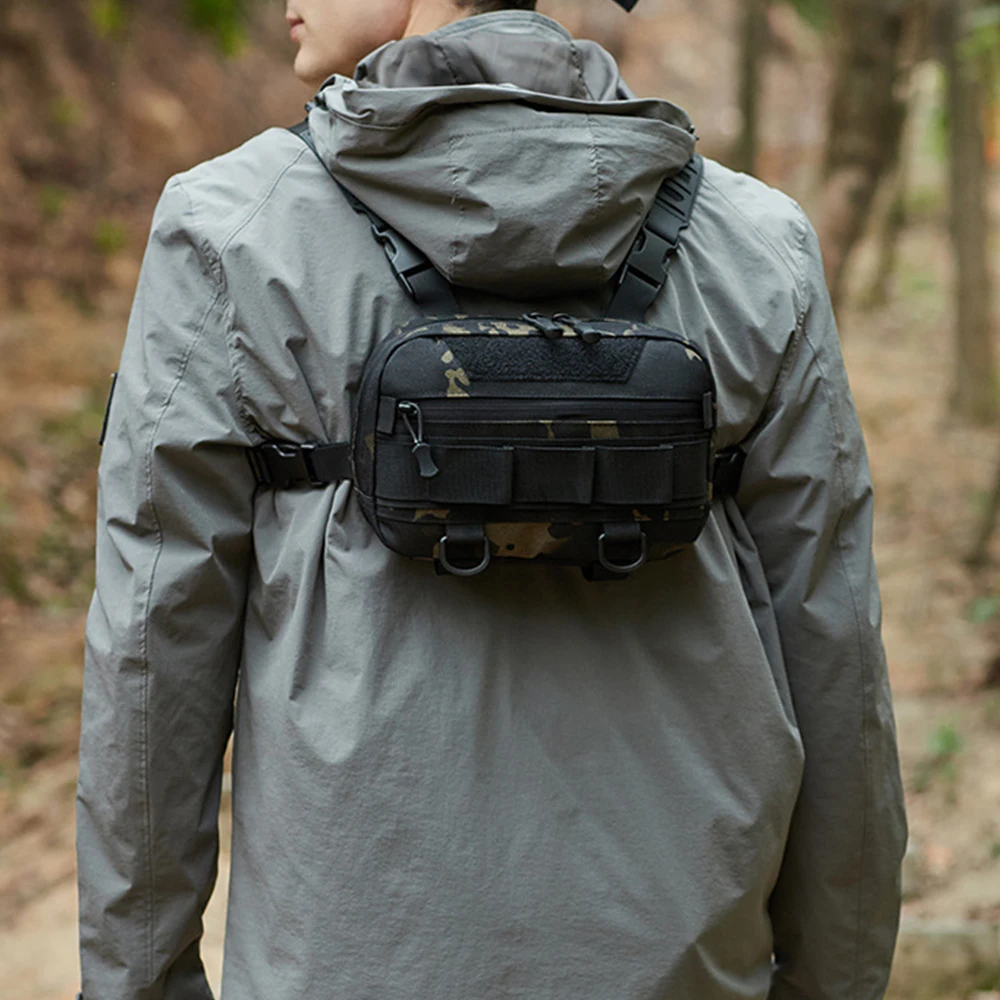 

Рыболовный жилет, мужская камуфляжная сумка для рыболовных снастей, нагрудные сумки, поясная сумка, рюкзак для альпинизма, кемпинга, пешего туризма, охоты