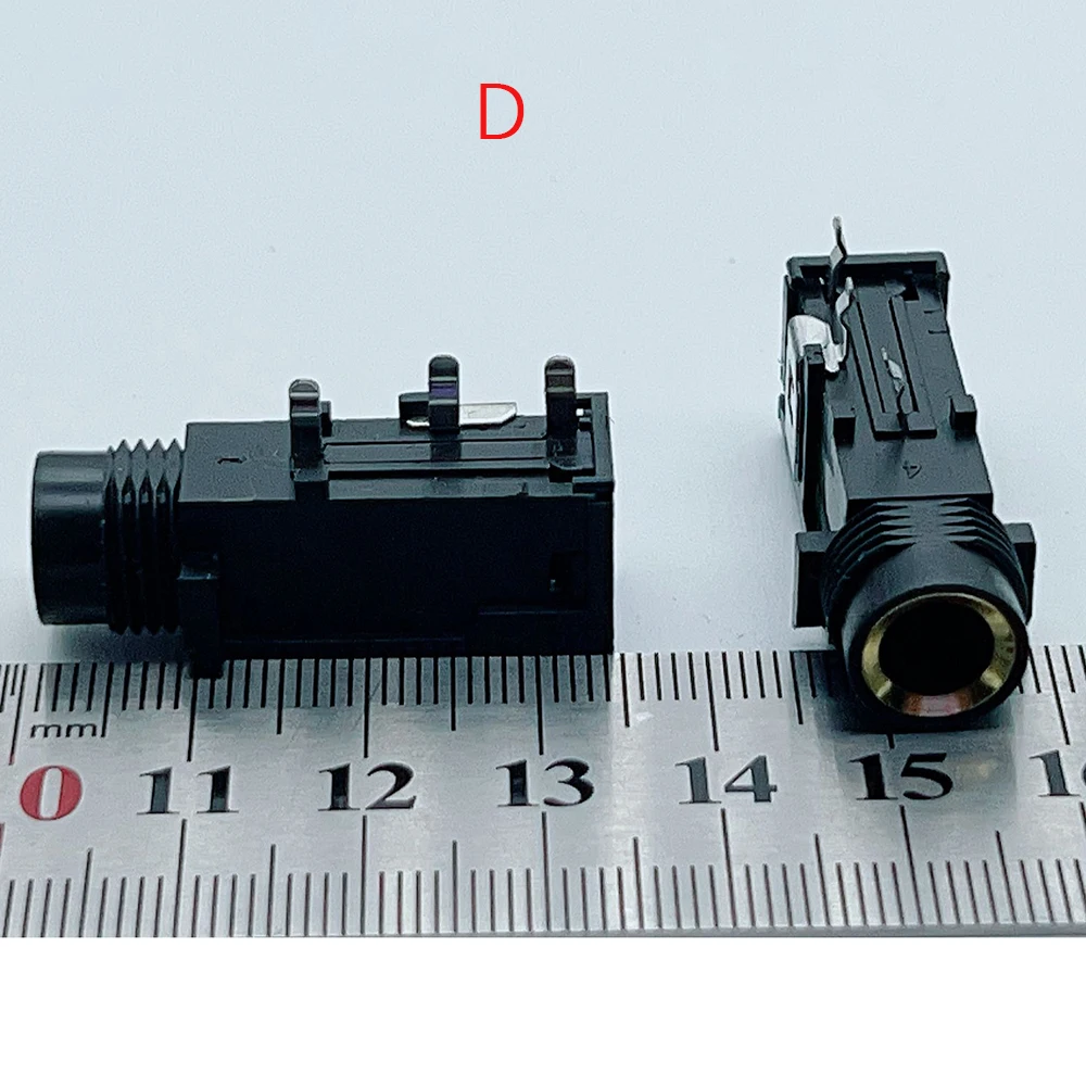 6,35mm 1/4 Zoll Audio-Buchse 6,35 Muttern PCB-Lötbuchse 3-Pin Zentriert Offset 4-Pin Gold Silber Mikrofonbuchse – Detail 5