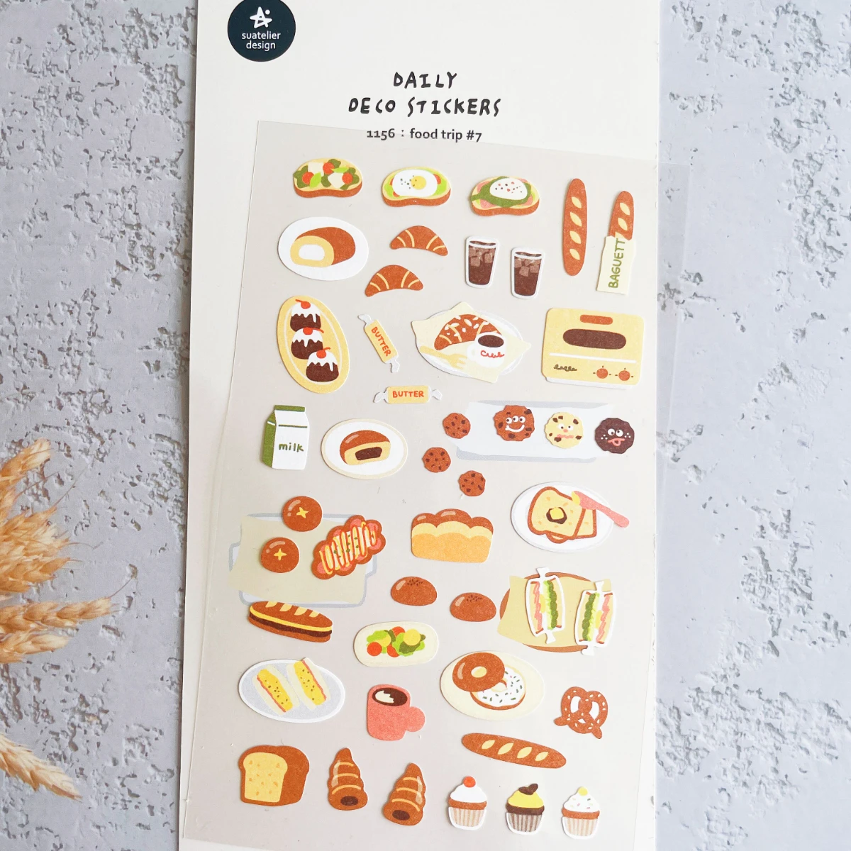 Korean Import Original Suatelier Delicious Bread Paper Stickers Scrapbooking Diy Journal Stationery Sticker Deco Art Supply