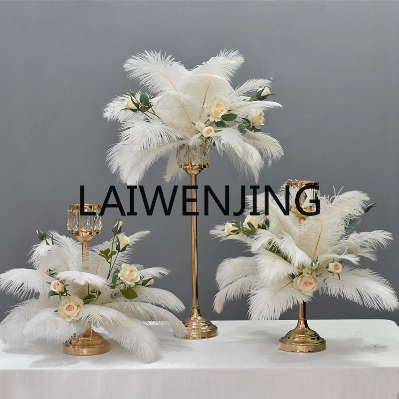 

Wedding Props Electroplated Feather Table Flower Hotel Bar KTV Table Decoration Floral Desktop Decoration