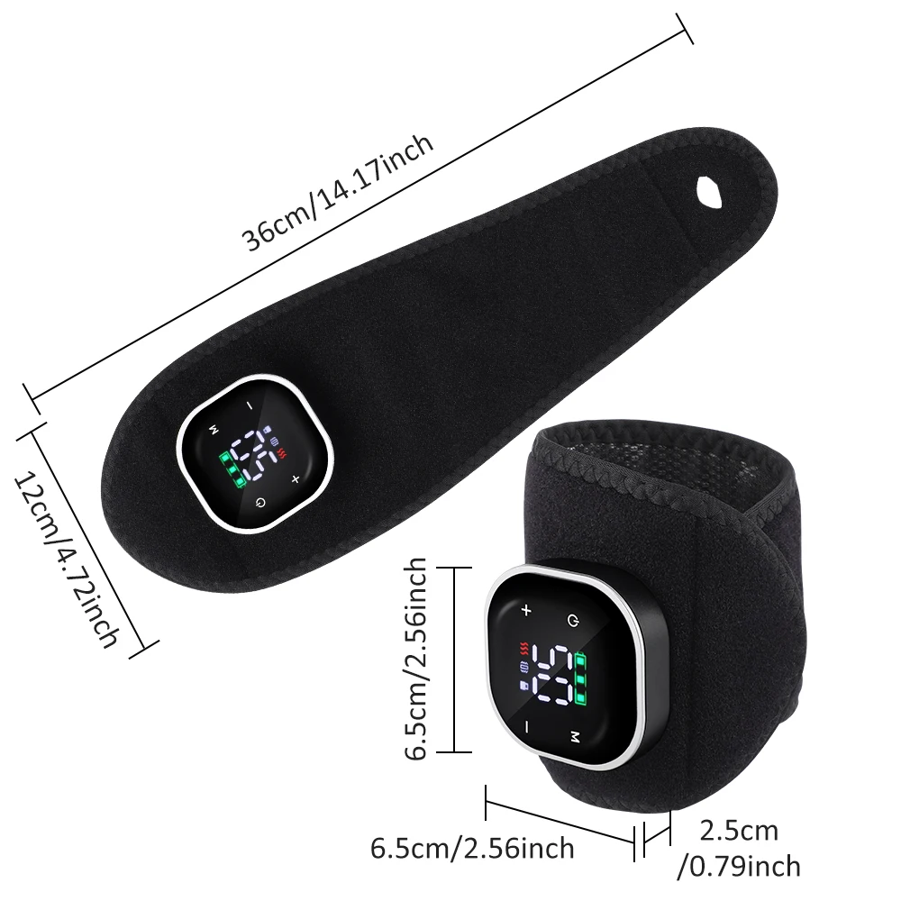 Electric Compress Hot Wrist Wrap 36/48 LEDs 3 Modes 660nm 850nm Infrared Wearable Joint Support Portable Hand Relaxation Brace