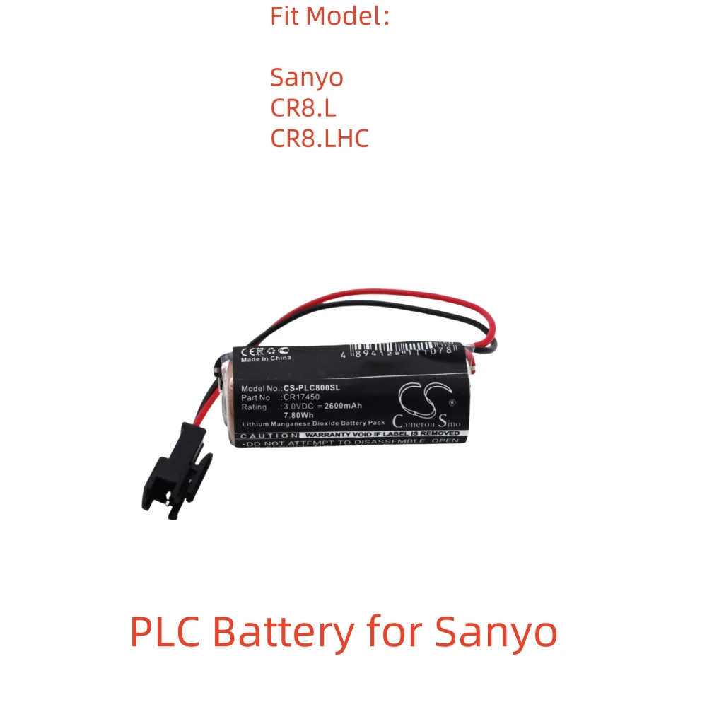 

Li-MnO2 PLC Battery for Sanyo,3.0V,2600mAh,CR8.L CR8.LHC,CR17450 CR17450ER