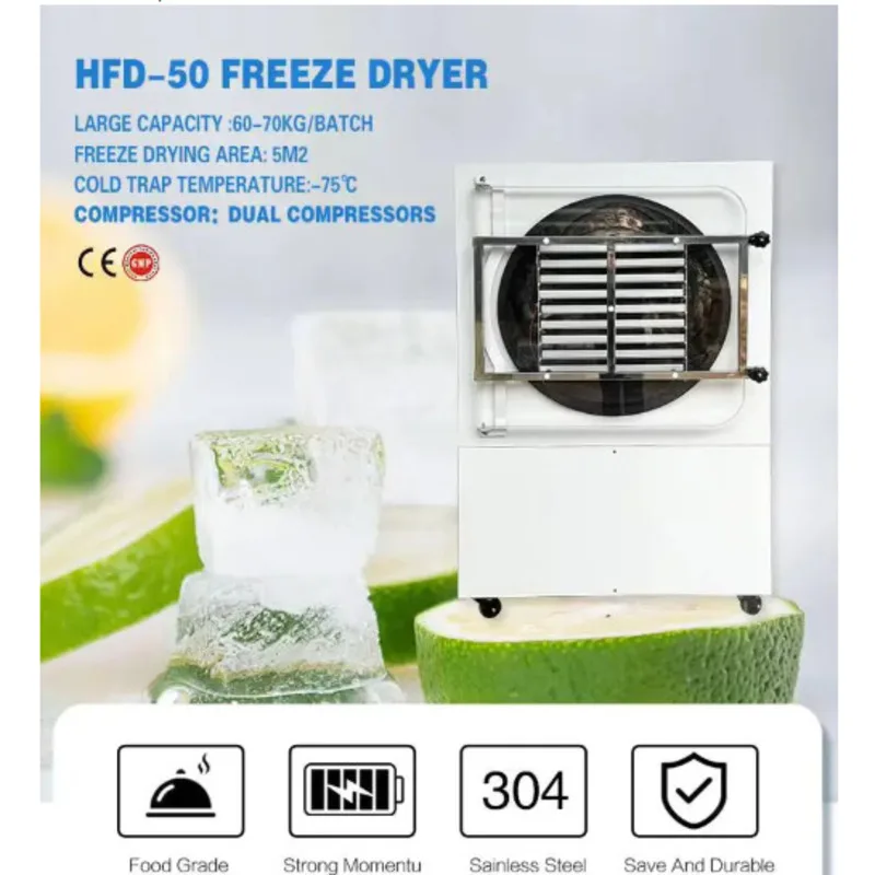 Freeze-drying Machine Food Vacuum Sublimation Dryer Commercial Fruit & Vegetable & Meat