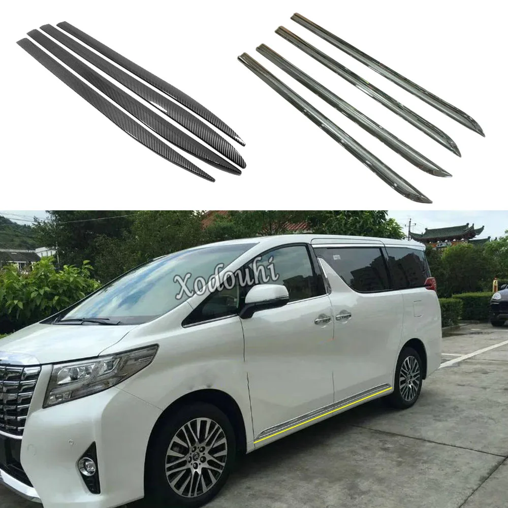 

Car Styling Cover ABS Chrome For Toyota Alphard Vellfire 2016 2017 2018 2019 2020 Side Door Body Trim Frame Stick Strip Stream