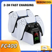 Estación de carga de controlador BEBONCOOL para PlayStation 5, cargador rápido Dual, soporte de carga con indicador LED para mando PS5