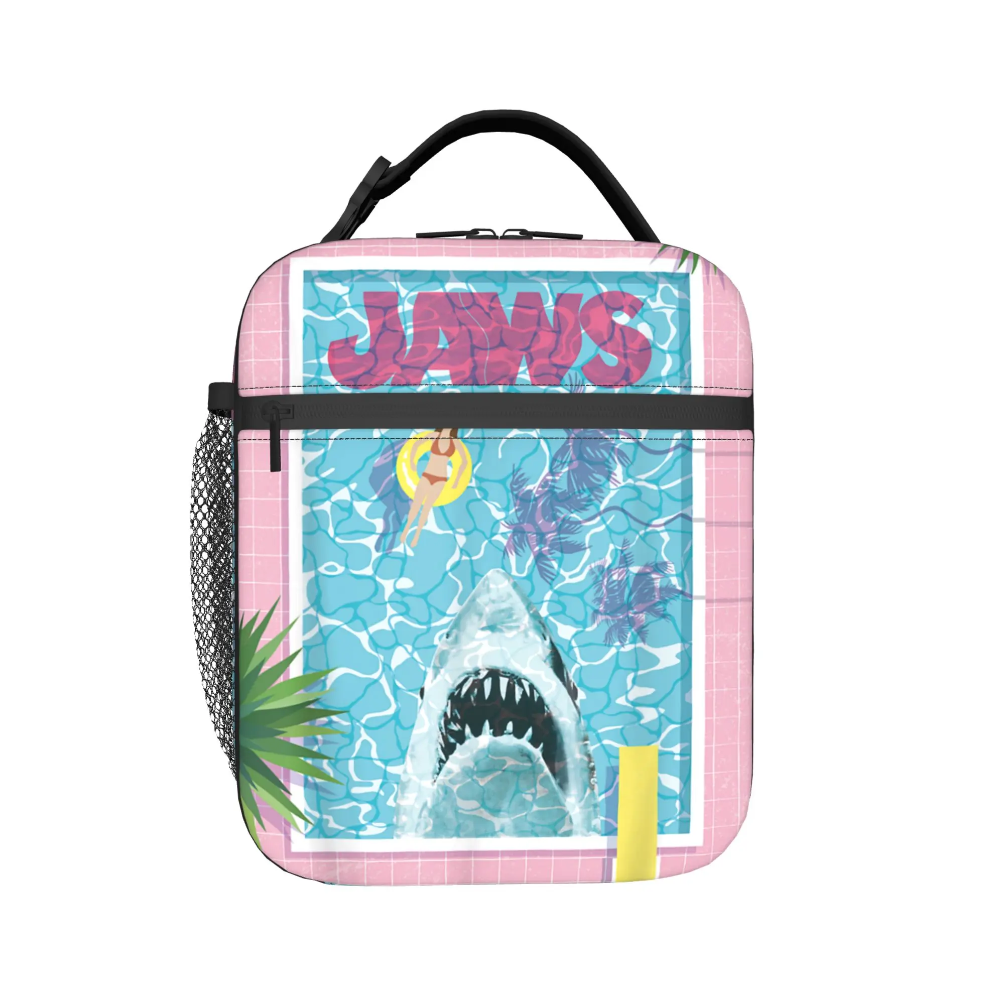 Jaws 50th Anniversary Poster  Lunch Bag For Child  Office Print Lunch Box Cute Waterproof Thermal Tote Handbags