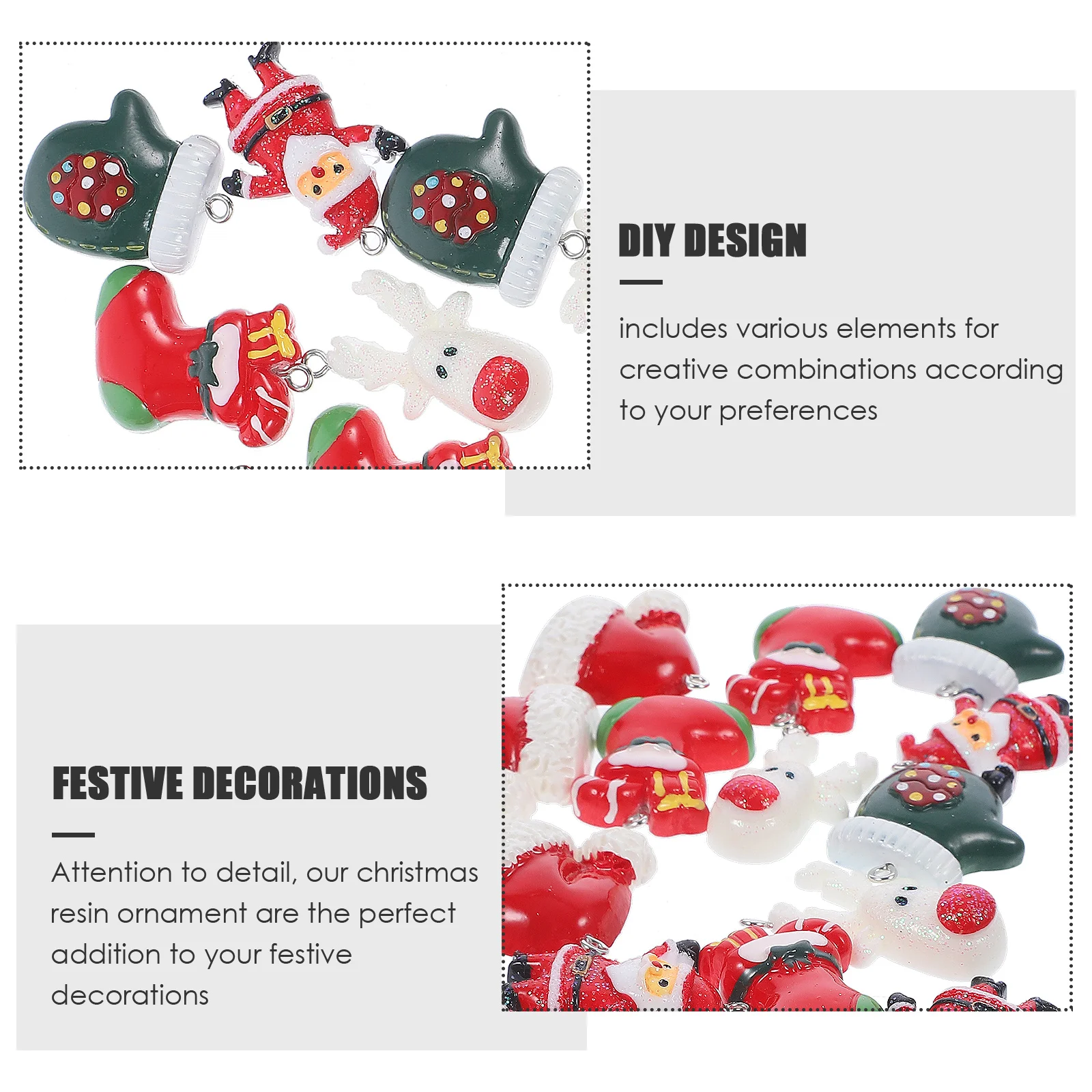 

20 Pcs Snowman Keychain Pendant Ornaments Hanging Christmas Stockings Desktop Small Decorations Resin Tree Elder Trees