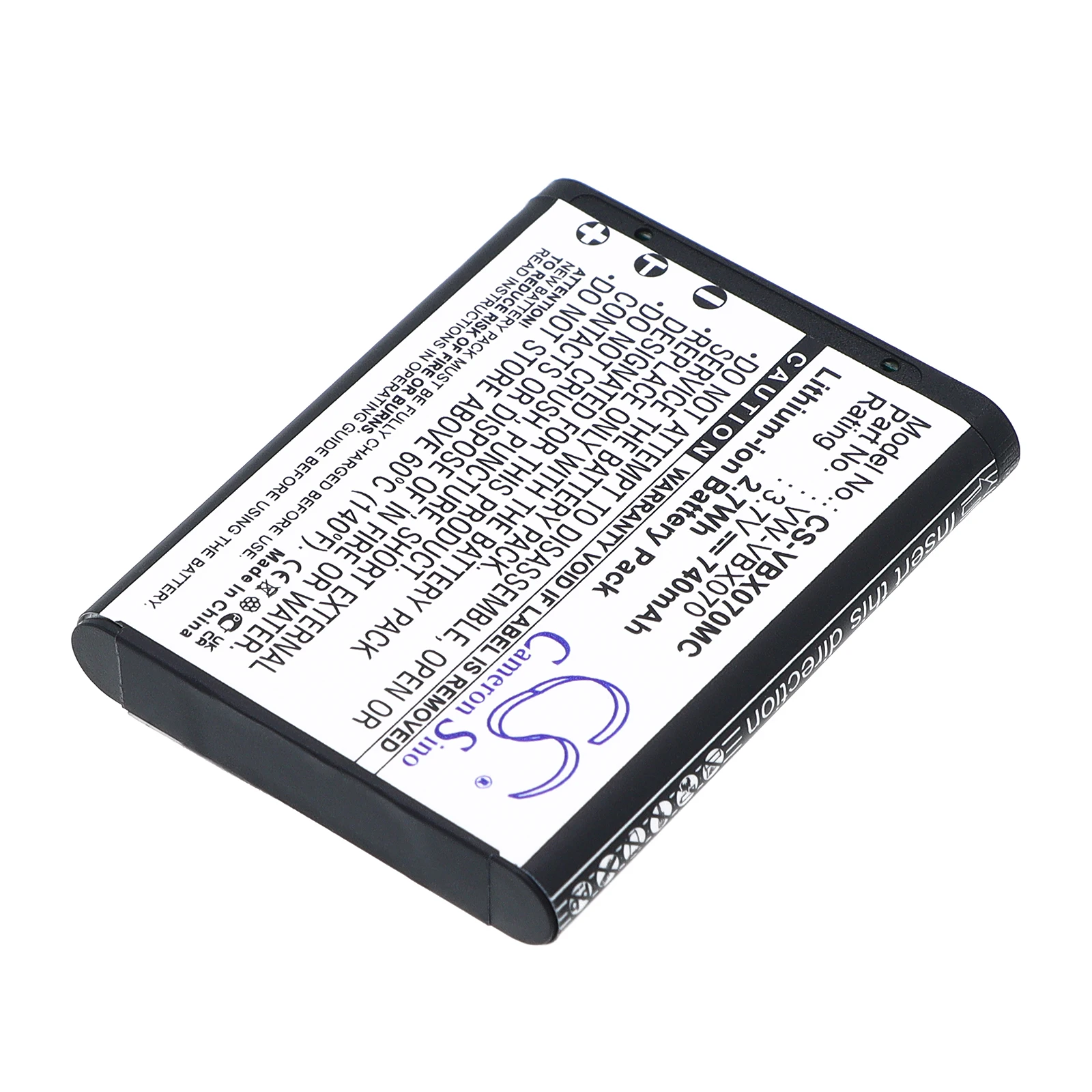 Battery for Panasonic HX-WA10,HX-DC1,HX-DC10,HX-DC15,HX-DC10EB-K,HX-DC10EF-K,HX-DC1EB-H,HX-DC1EB-K,HX-DC1EB-R (740mAh) 3.7V