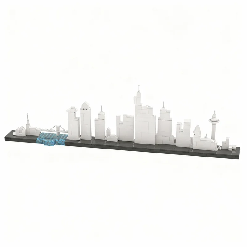 363pcs MOC Architecture Skylines Frankkfurt Skyline Model Toys Building Blocks Construction Christmas Gift Kids DIY Creative