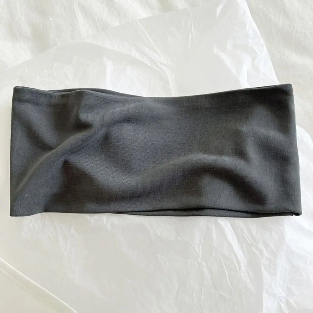 Knit Cotton Elastic Headband Soft Sweat Absorbing Wide Knitted Headband Yoga Sports Hairband Breathable Sports Hairband Makeup