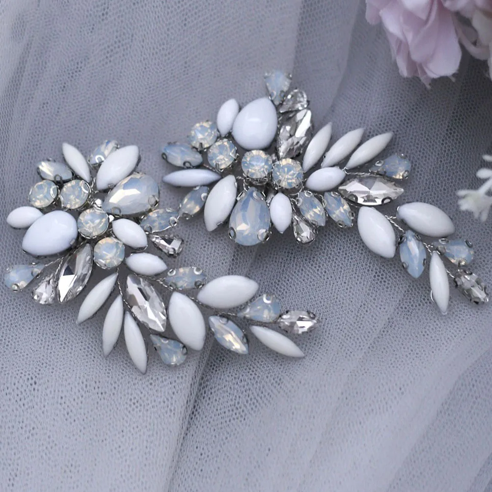

Rhinestone Shoe Clips Decorative Buckle High Heel Wedding Applique HX19-S Pair Lightweight Banquet Accessories Shoe Flowers