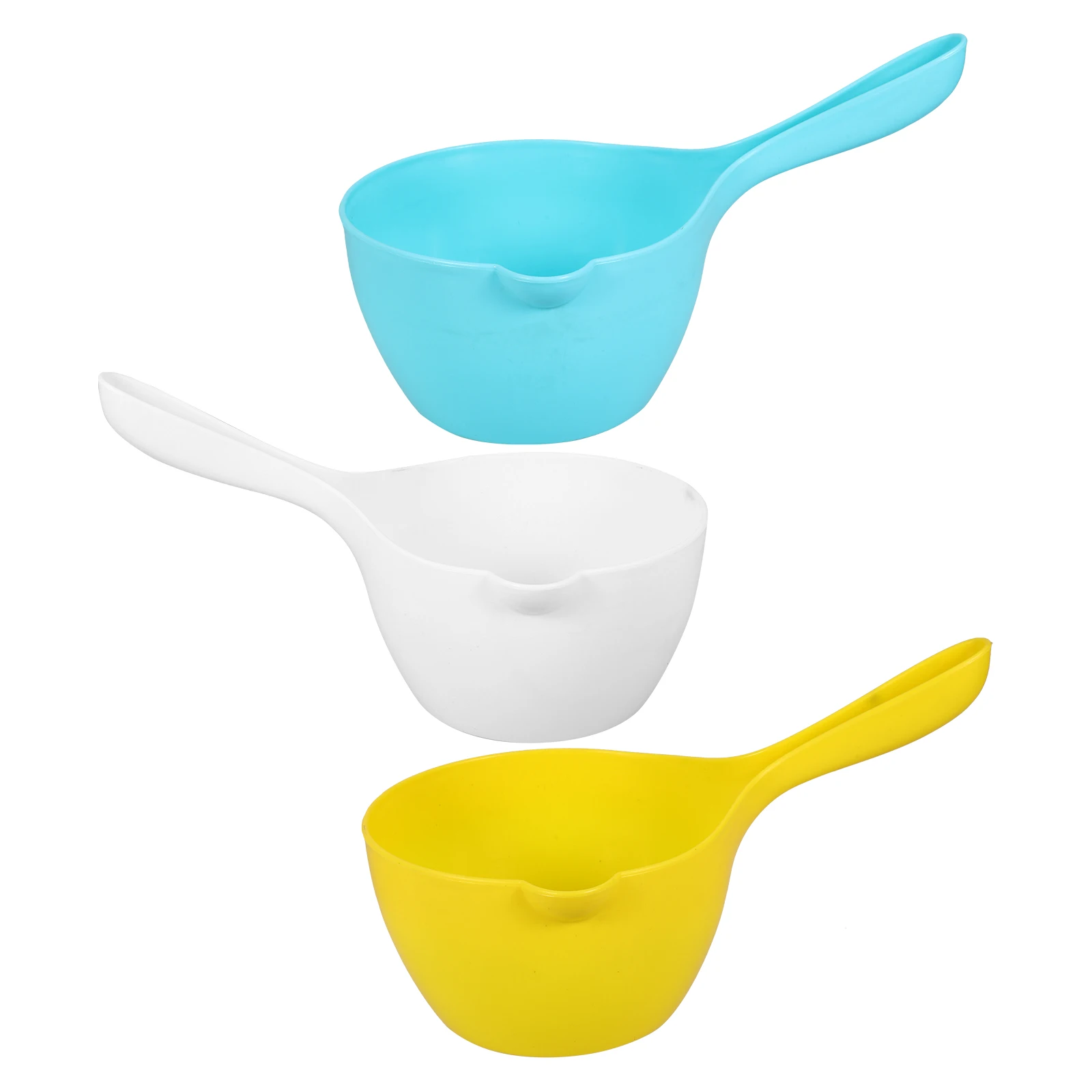 

3 Pcs Water Ladle Bath Scoop Thick Bathing Spoon Plastic Bathroom Shower PP Dipper Kitchen White Yellow Blue Gardening Soil