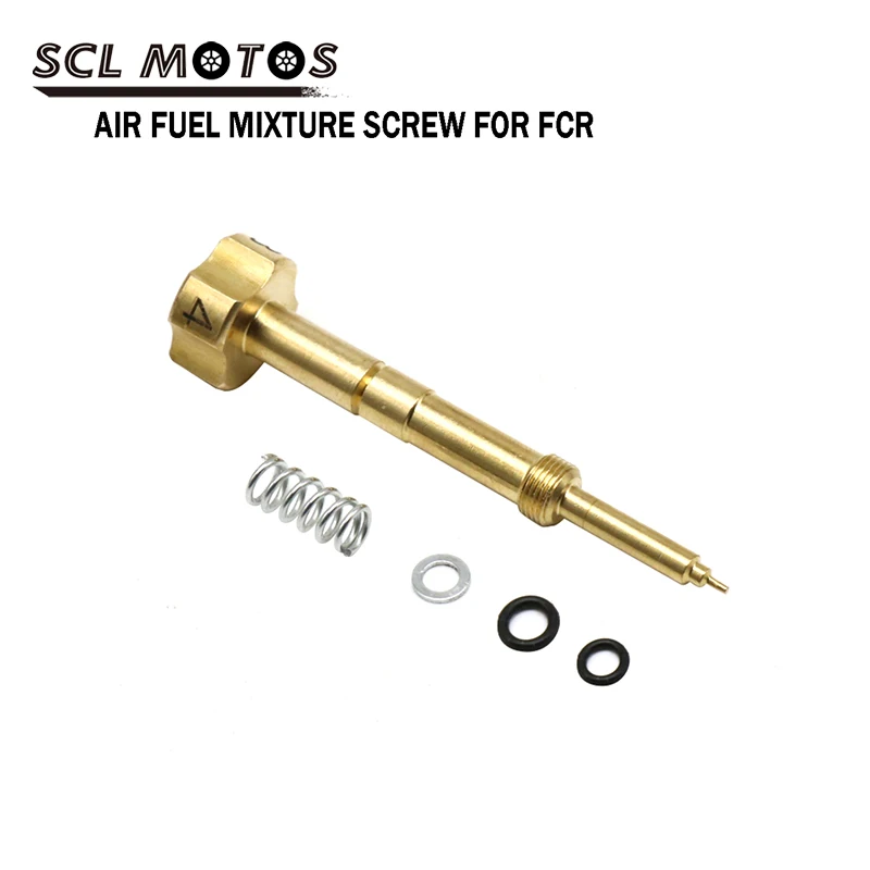 SCL MOTOS Pilot Air Screw Kit Air Fuel Mixture Screw Adjuster Fit For Keihin FCR Carburetors Carb Dirt Bike Motorcycle Parts