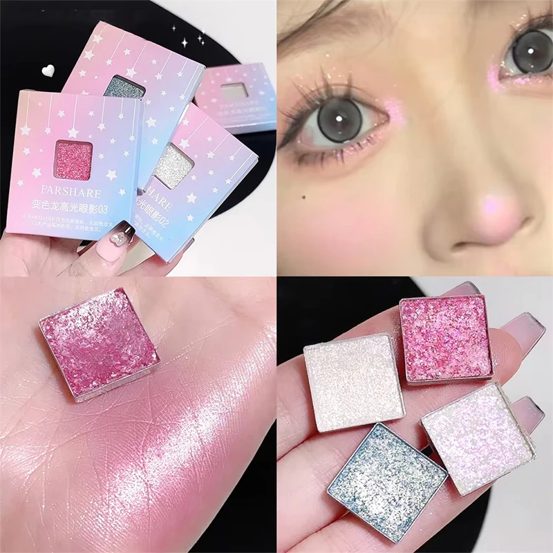 Fard à paupières nacré en diamant, 4 couleurs, scintillant, brillant, durable, éclaircissant, Sexy, coréen, cosmétique pour les yeux