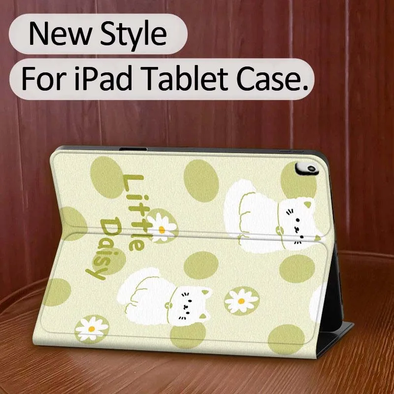 Weißes Tiermuster für iPad Pro 7 8 9 Gen 2 11 13 5. 6. 10. 11. M5 M4 12,9 10,9 10,2 Zoll 2024 2025 Tablet-Hülle