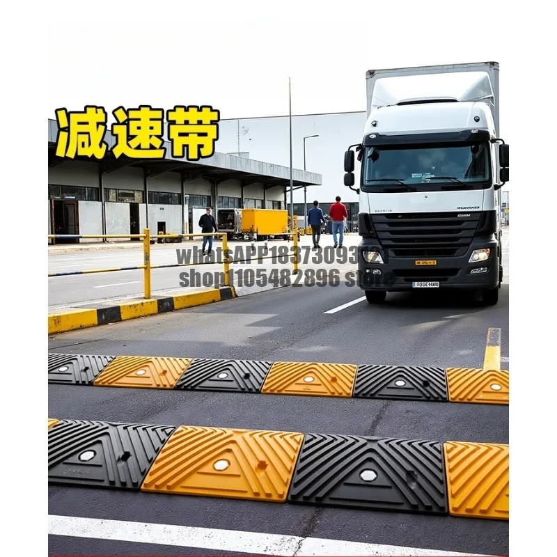 Rubber and plastic speed reducer road highway car parking lot speed limit plate cast steel