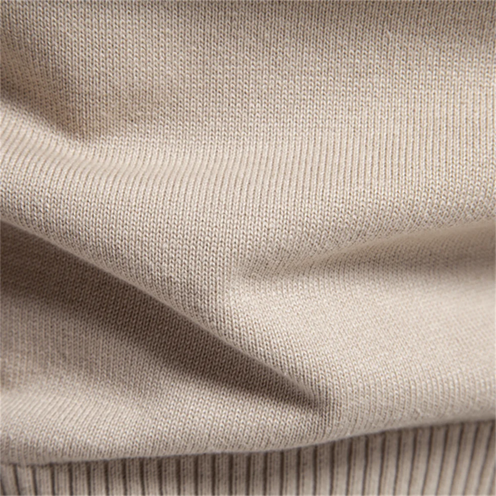 AIOPESON Mens V-neck Solid Cotton Pullover Sweaters Long Sleeve Casual Social Knitted Sweaters for Men
