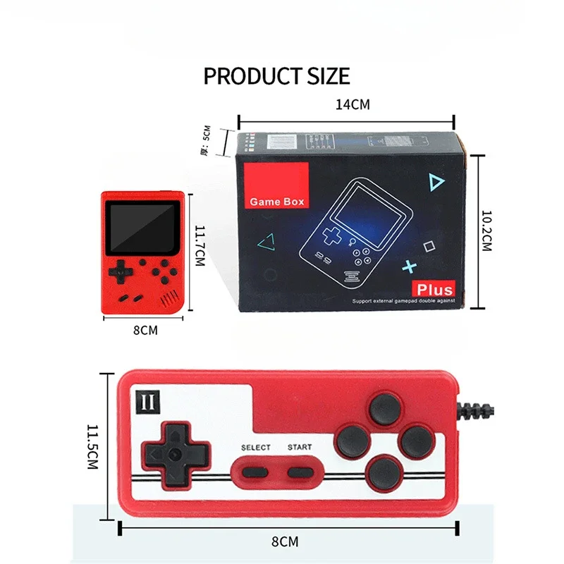 Handheld Game Console Transparent Color Neutral Children's Game Classic Mini Dry Battery Version for Gift Toys for Children