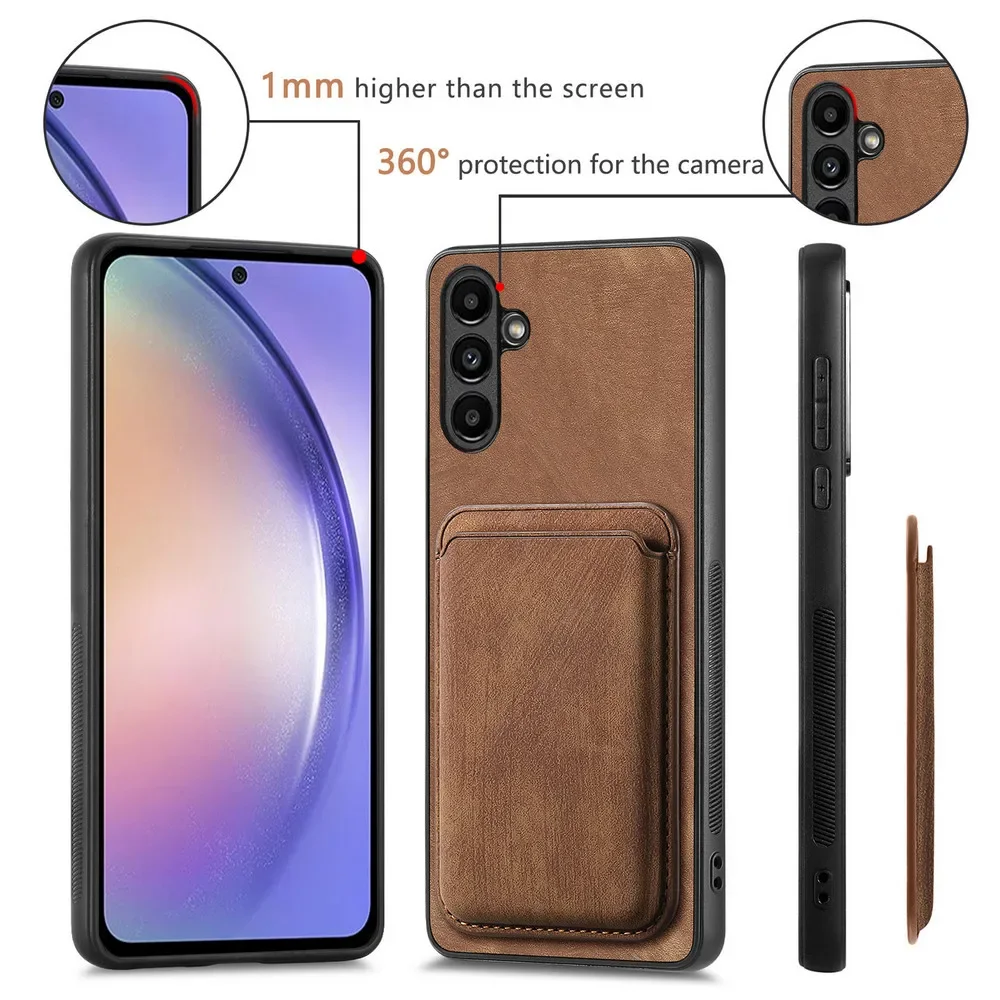 انفصال الجلود الغطاء الخلفي لسامسونج غالاكسي A17 A06 A16 A36 A26 A56 A55 A35 A15 A05 A05S A54 A24 A14 A13 A23 A33 A53 حالة