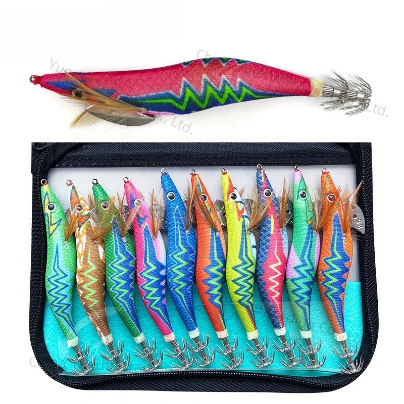 

Набор деревянных креветок Luya Bait No. 3,5 светящиеся деревянные креветки, трехцветная светящаяся приманка для креветок с крючком