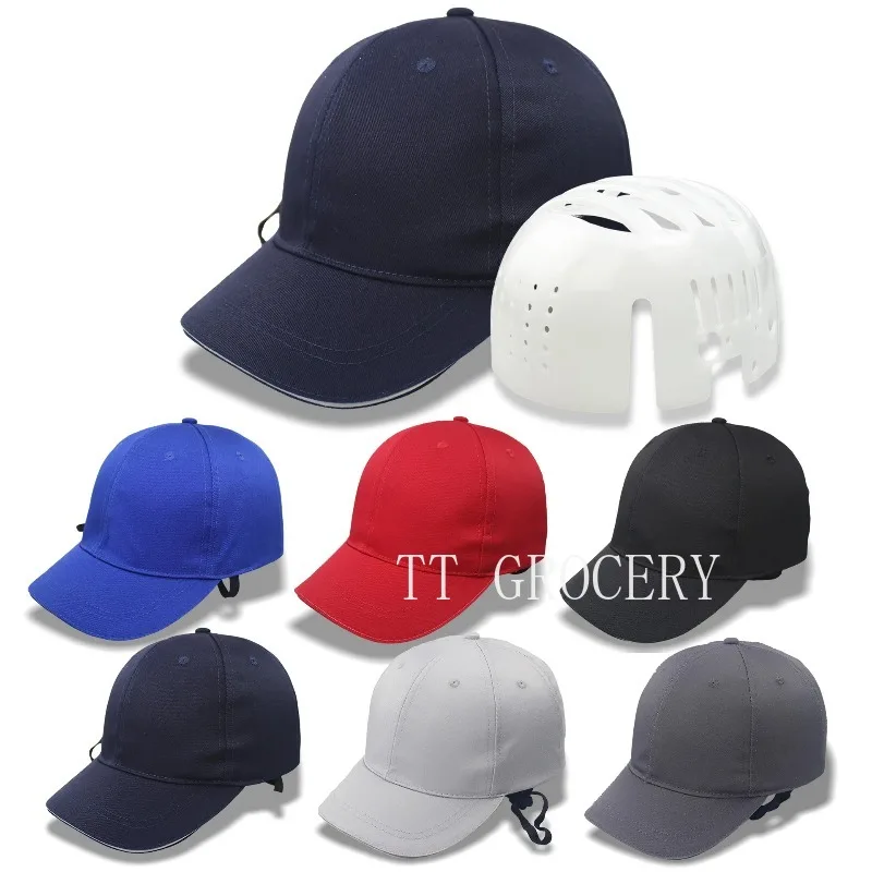 Red Work Safety Bump Cap Anti-Collision Hard ABS Inner Shell Protective Helmet for Home Work Factory Carrying Head Protection