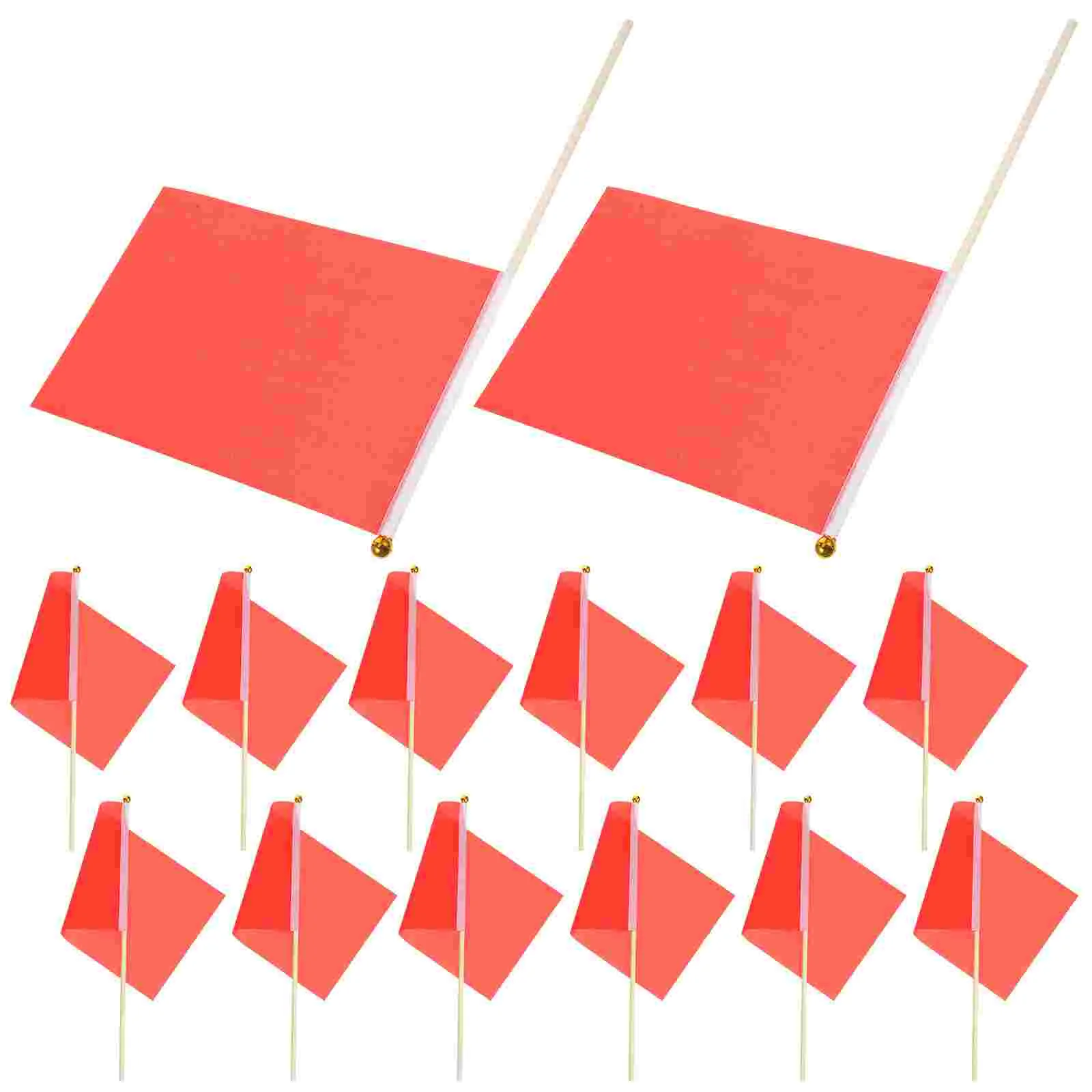 25 Pcs Hand Waving Flag Club Flags Banner Stick Colorful Small Handheld Colored Portable