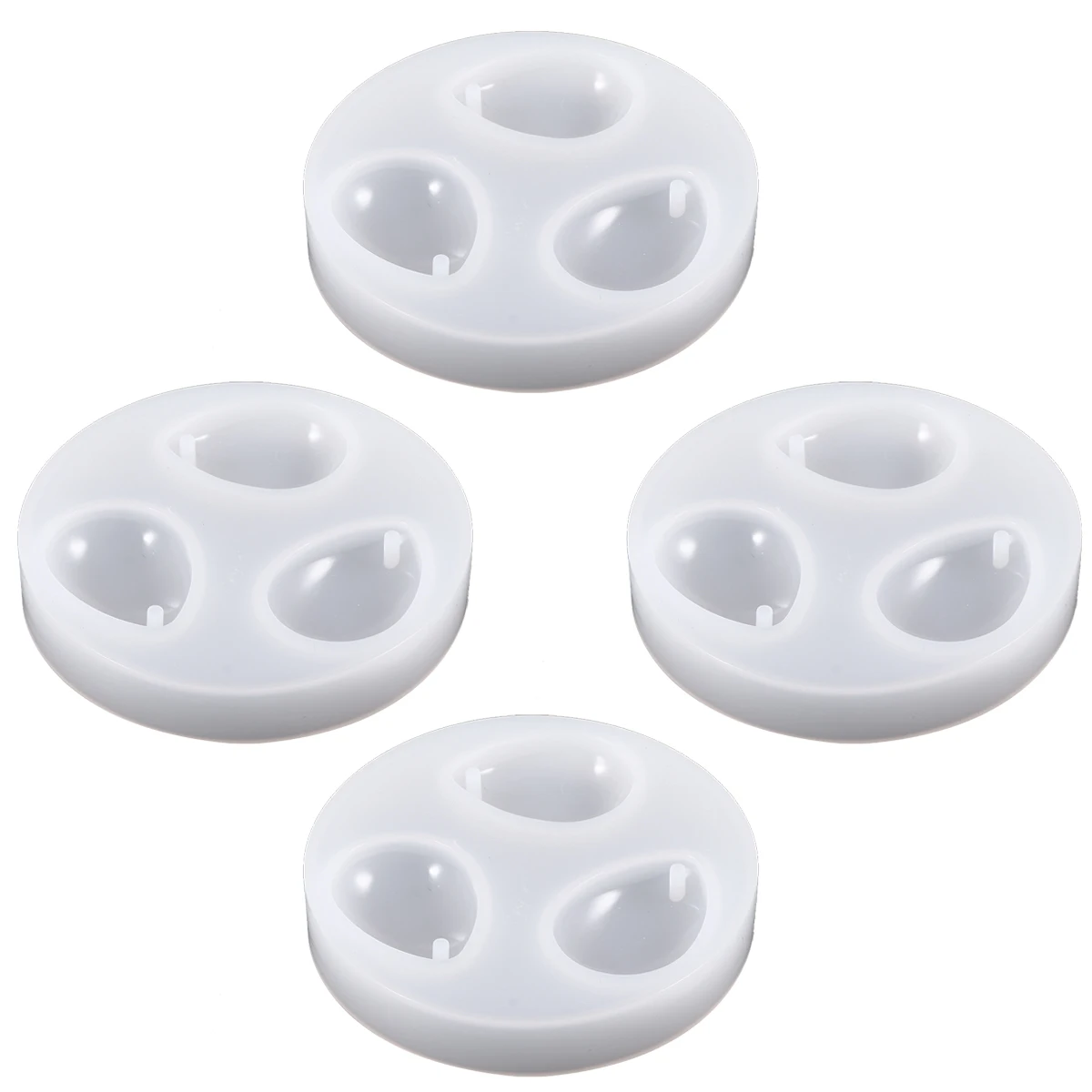 

4 Pcs Crystal Epoxy Mold Pendant Casting Mould DIY Perforated Silicone Time Silica Gel Jewelry Making