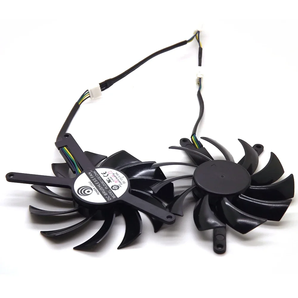 2pcs/lot PLD08010S12HH 12V 0.35A 75mm For MSI GTX580 GTX460 GTX560 EVGA GTX560TI Graphics Card Fan