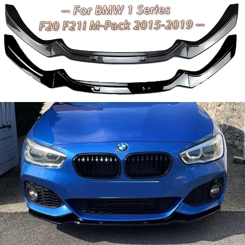 

For BMW 1 Series F20 F21 118i 120i 120d M135i M140i M-Pack 2015-2019 Maxton Style Front Bumper Lip Splitter Spoiler Body Kit New