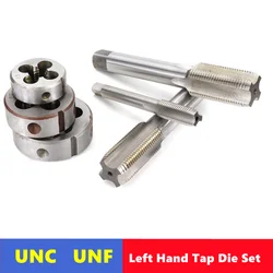 2pcs left hand American tap die set 1/4 5/16 3/8 7/16 5/8 3/4  1inch, used for machine tool internal and external thread tapping