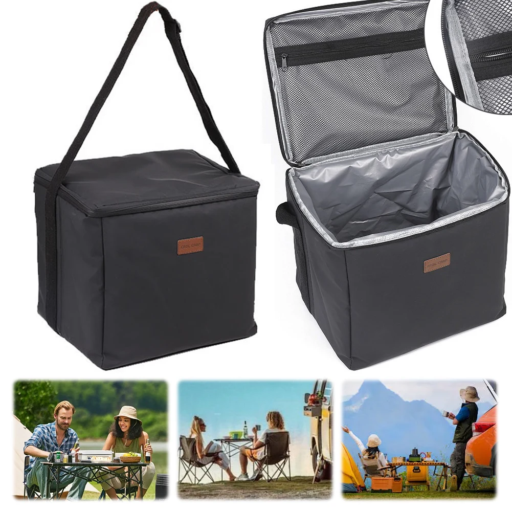 

15-литровая сумка-холодильник для пикника, водонепроницаемая термоизолированная сумка-тоут, большая вместительная термосумка для горячих и холодных продуктов для пикников на открытом воздухе
