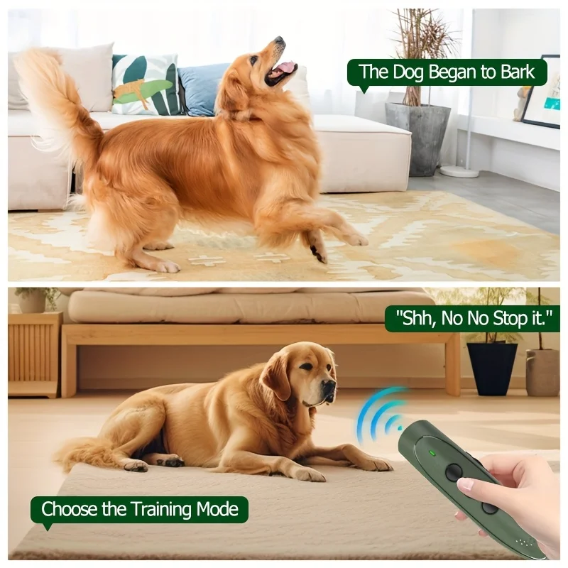 Ultrasonic Pet Dog Repeller Anti Barking Stop Bark Training Device High Power Dog Training Repellents With USB Rechargeable view 5