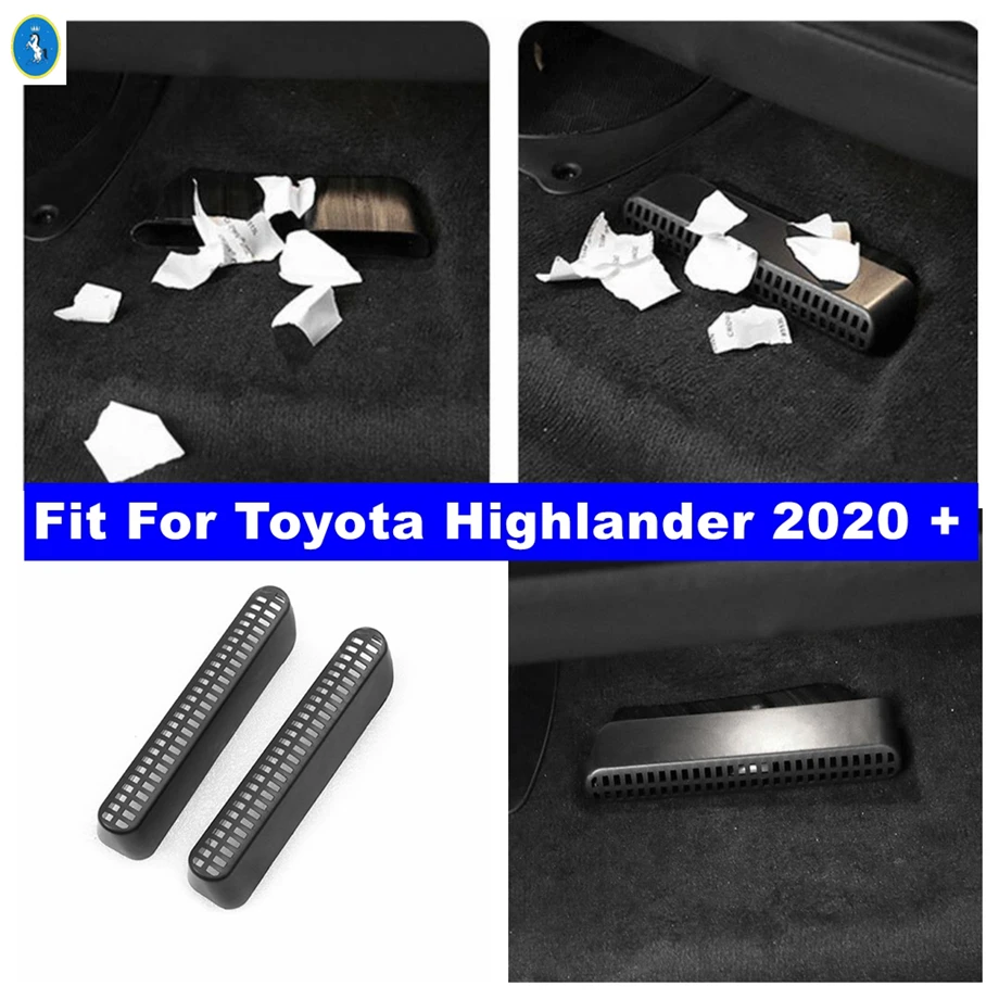 

For Toyota Highlander 2020 - 2024 Seat Under Heat Floor Air Conditioner AC Duct Vent Outlet Grille Cover Trim Accessories Kit