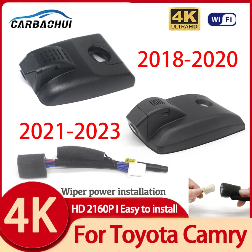 

For Toyota Camry 8th Gen (XV70) 2017-2023 4K Dash Cam for Car Camera Recorder Dashcam WIFI Car Dvr Recording Devices Accessories