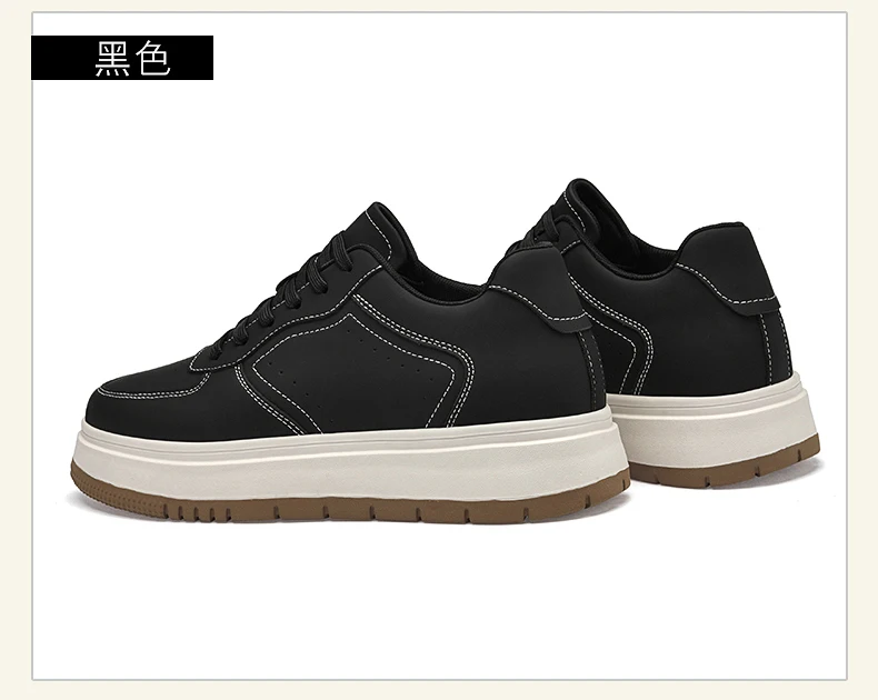 New Height-increasing Shoes for Men: 10CM-8CM-6CM Invisible Height-increasing Sports Shoes, White Sports Shoes, Large Size 37-44