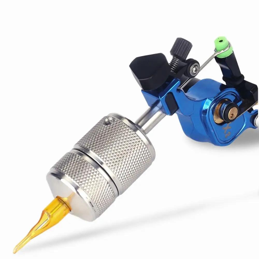 22/25/30mm Tattoo Machine Grip Ergonomic Knurled Handle Stainless Steel Tattoo Grip Anti-Slip Professional