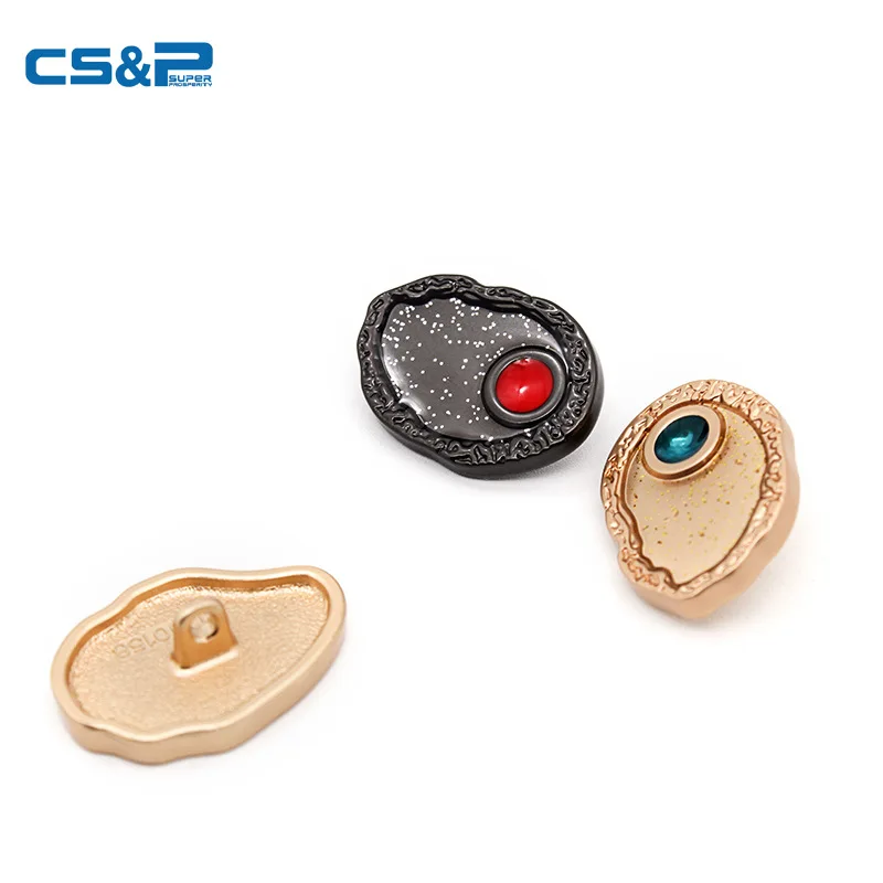 Irregular Oval Metal Personality Shank Button DIY Sewing Supply Crafts Button Shirt Cufflink Scrapbook Decor