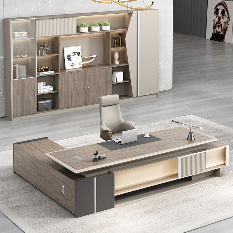 Большой класс, большой классный стол, офисный стол, легкая роскошная мебель для одного стола, модный простой стол для менеджера и комбинированный стул