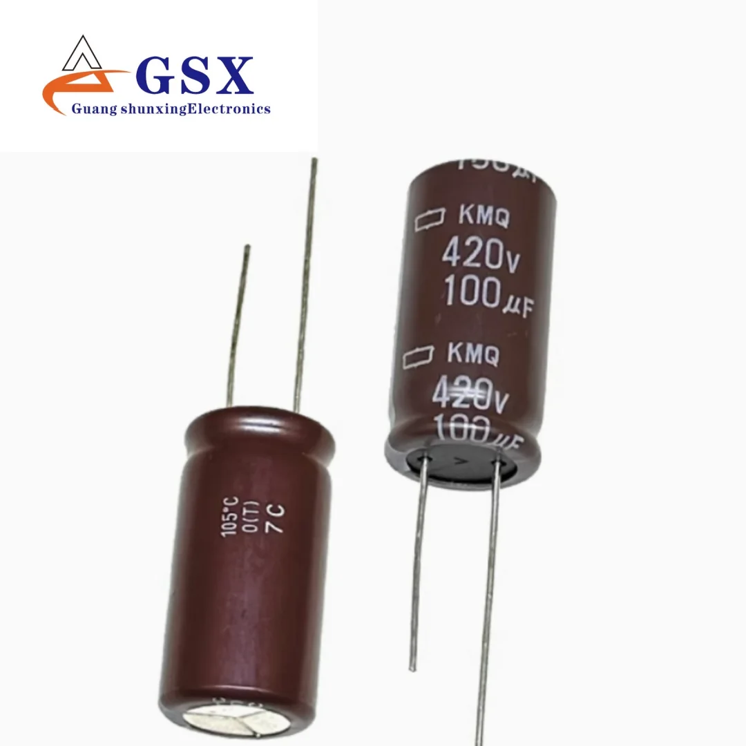 

10pcs Imported aluminum electrolytic capacitor 420v100uf 18 * 31.5 Black Diamond 105 degree can replace 400v100uf