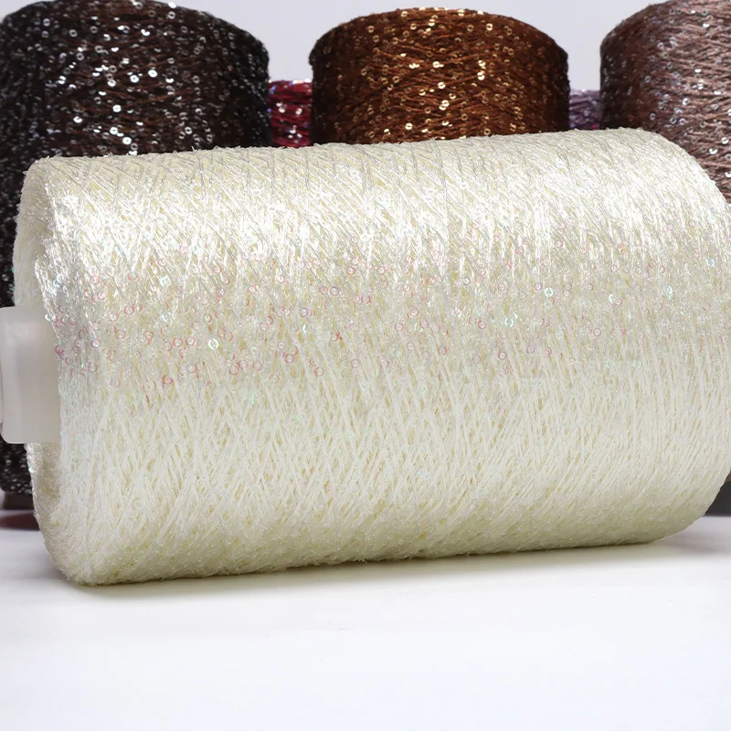 500 جرام عالية الجودة الماس حبة الغزل ، 2 مللي متر كثيفة مسافة قصيرة الترتر يتوهم الغزل ، DIY سترة سترة الملحقات خيط الكروشيه #5