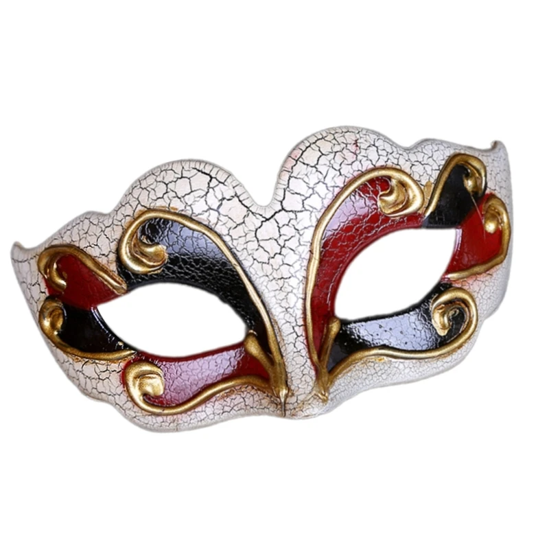 Masque de masade à motif de fissures élégant pour hommes et femmes, masque pour les yeux, décoration de costume, cosplay, Halloween, scène, performance, accessoires