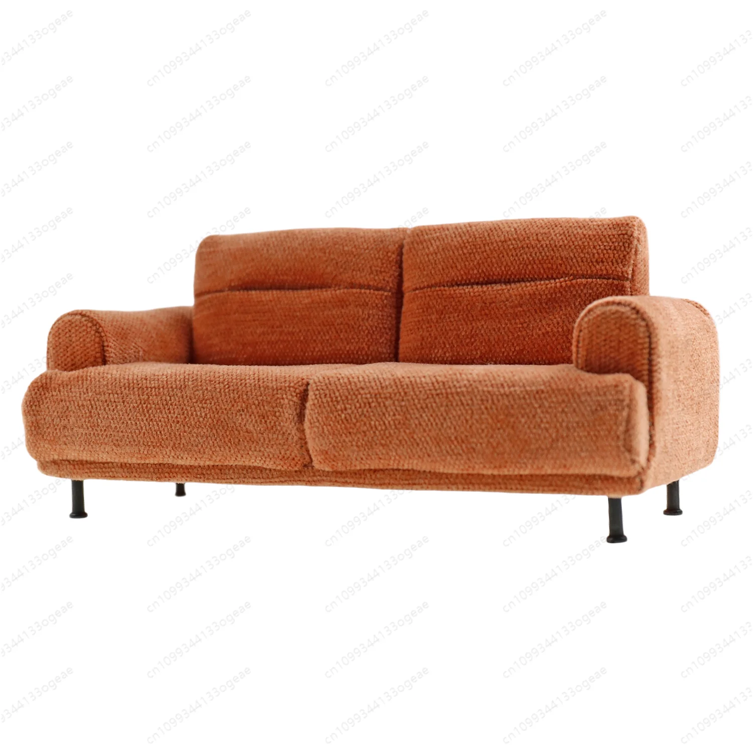 1:10 double sofa, miniature model, fabric solid wood mini furniture
