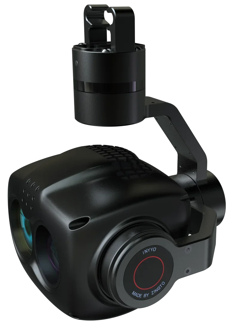 كاميرا حرارية ذات مستشعر مزدوج 10X تكبير بصري لقياس درجة الحرارة Micro Gimbal U-AV