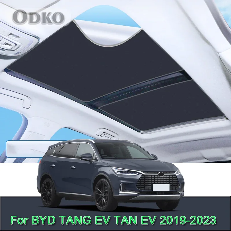 Car Electrostatic Adsorption Sunroof Sunshade For BYD TANG EV TAN EV 2019-2022 2023 Heat Insulation Skylight Sticker Accessories